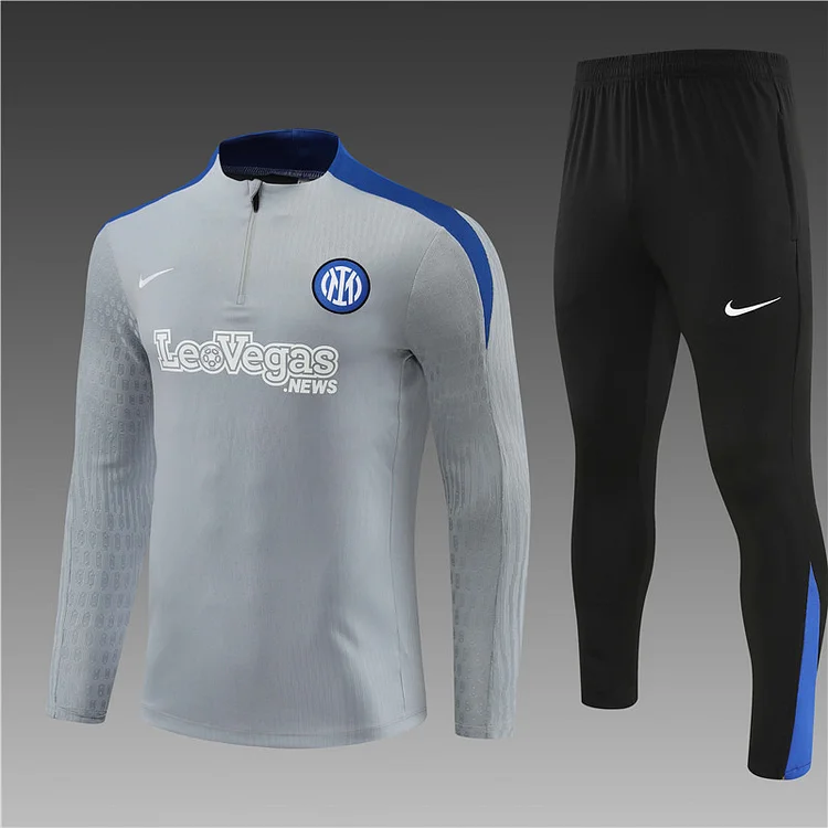 2024-25 Inter Milan Light Grey Half-zip Training Jersey