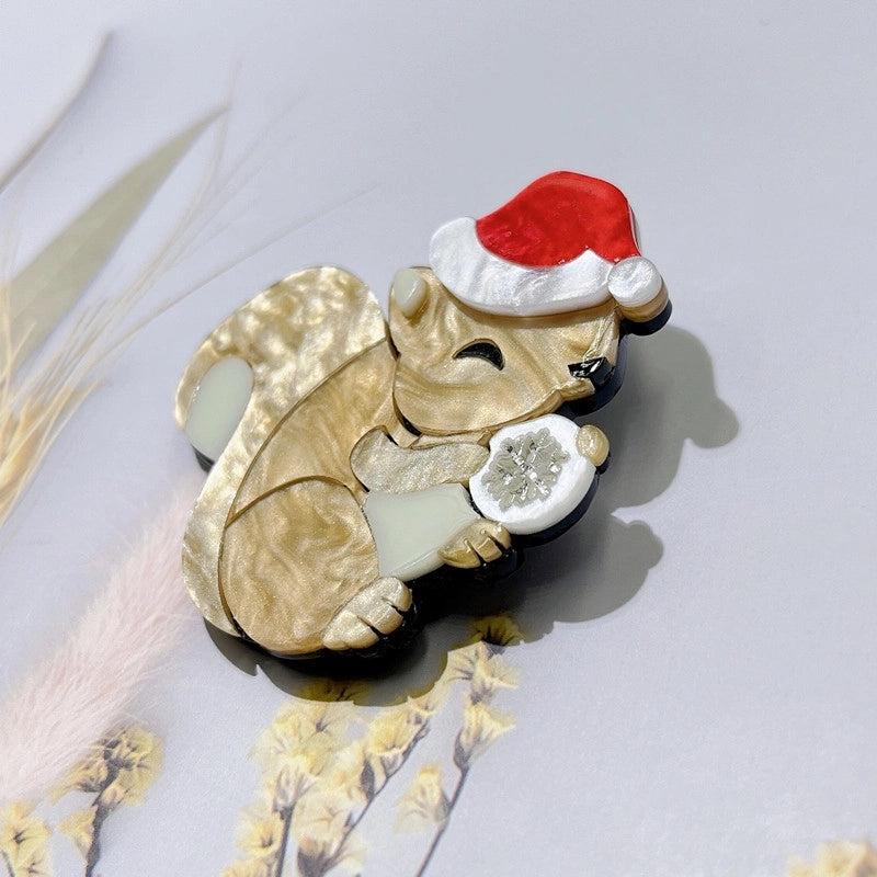 Cute Pin Squirrel Arylic Unisex Brooches
