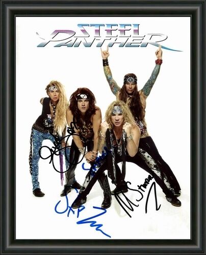 Steel Panther - Entire Group - A4 SIGNED AUTOGRAPHED BAND Photo Poster painting