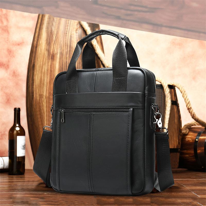 Premium Quality Fine Stitching Dual Top-Handled Adjustable Strap Business-Use Sling Bag