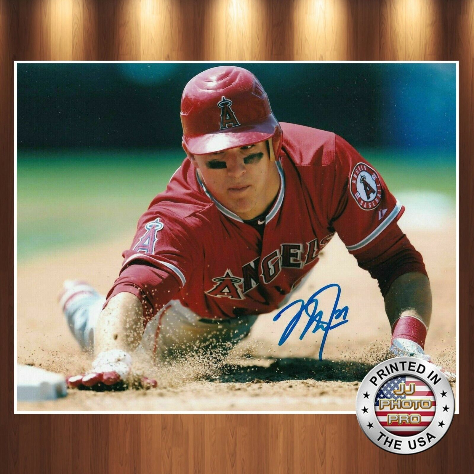 Mike Trout Autographed Signed 8x10 Photo Poster painting (Angels) REPRINT