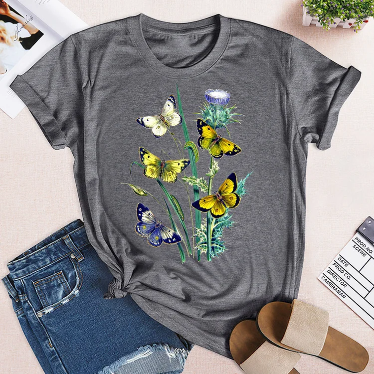 ANB - Butterfly flowers T-Shirt-06327