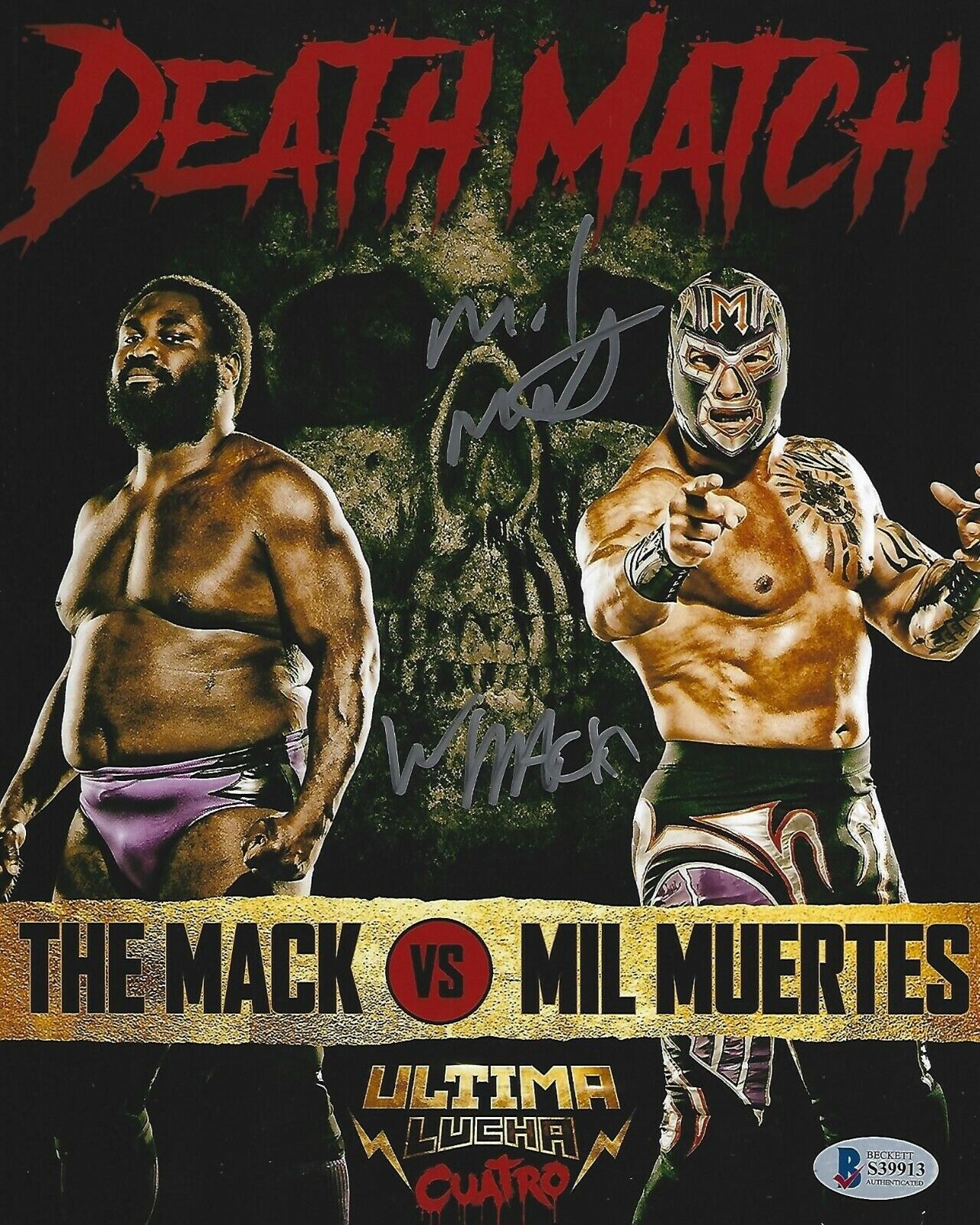 Willie Mack & Mil Muertes Signed 8x10 Photo Poster painting BAS Beckett COA Lucha Underground 1