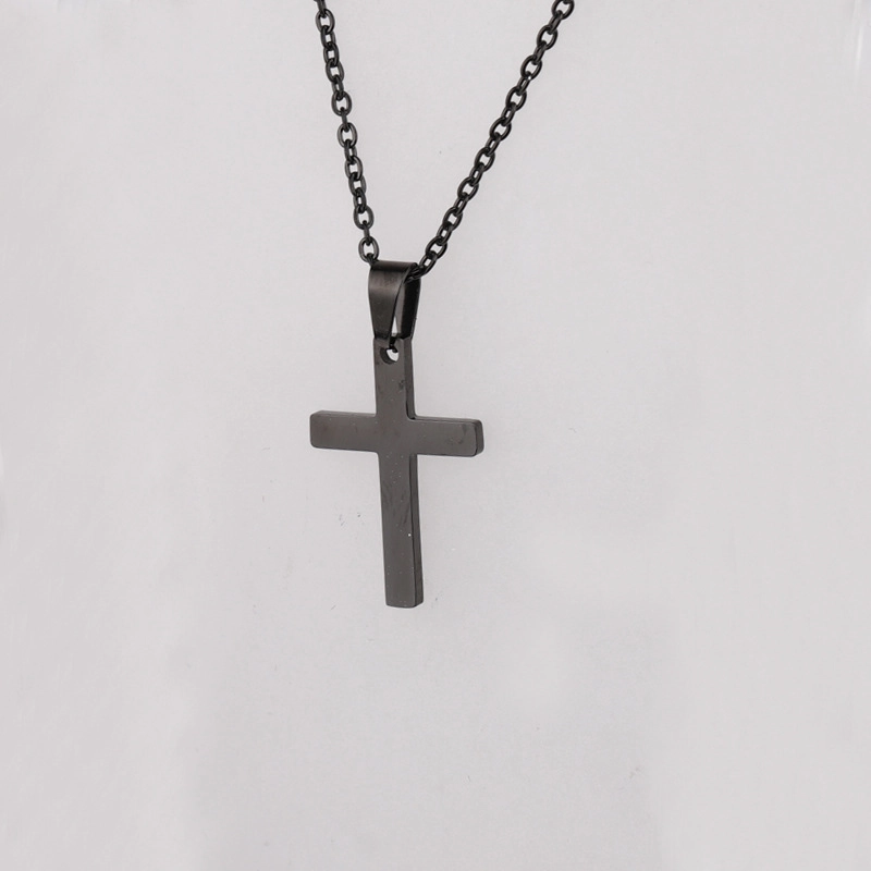 Casual Streetwear Cross Stainless Steel None 18K Gold Plated Unisex Pendant Necklace