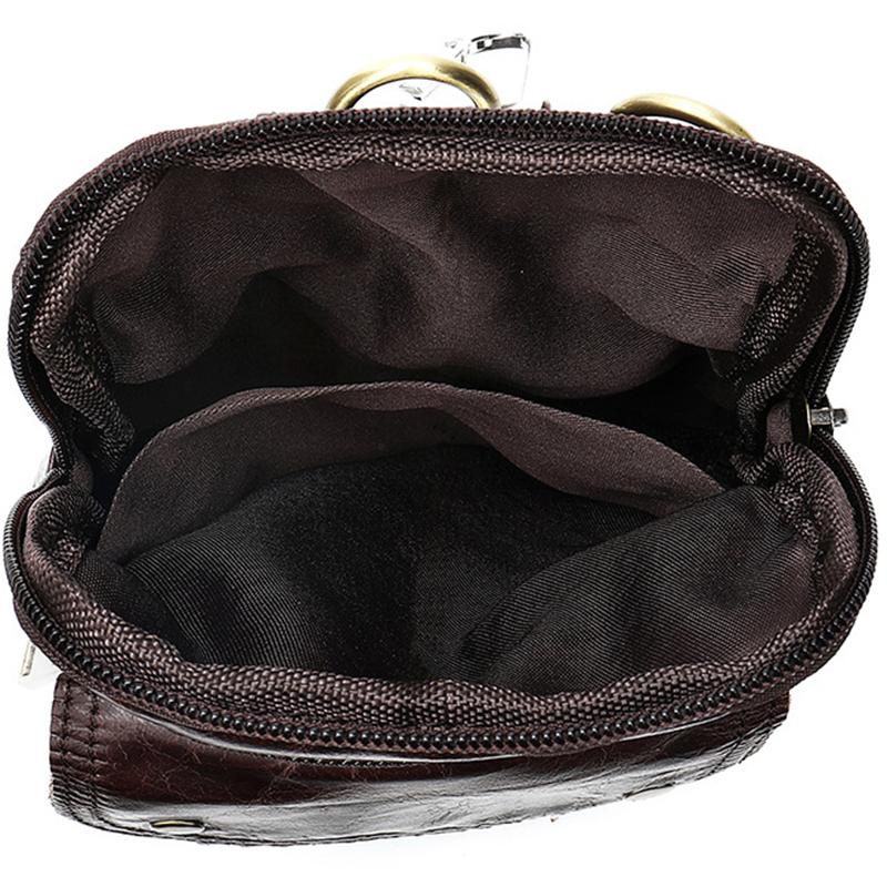 Leather Casual Solid Color Retro Crossbody Bag Shoulder Bag For Men