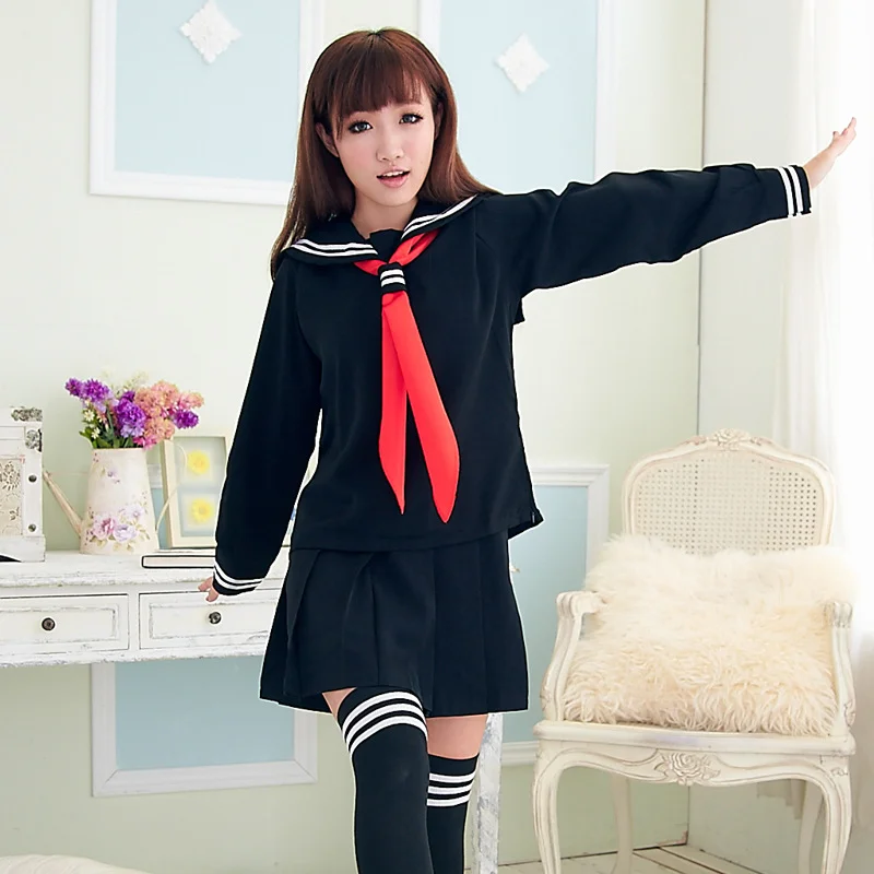 Uveng Performance Suit Mariner Suit Female Long-Sleeved College Class Uniform 100-Fold Skirt Soft Sister Suit Two Sets Of JK Uniform