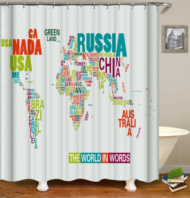 

Shower Curtain – World Map-180*180cm, 501 Original