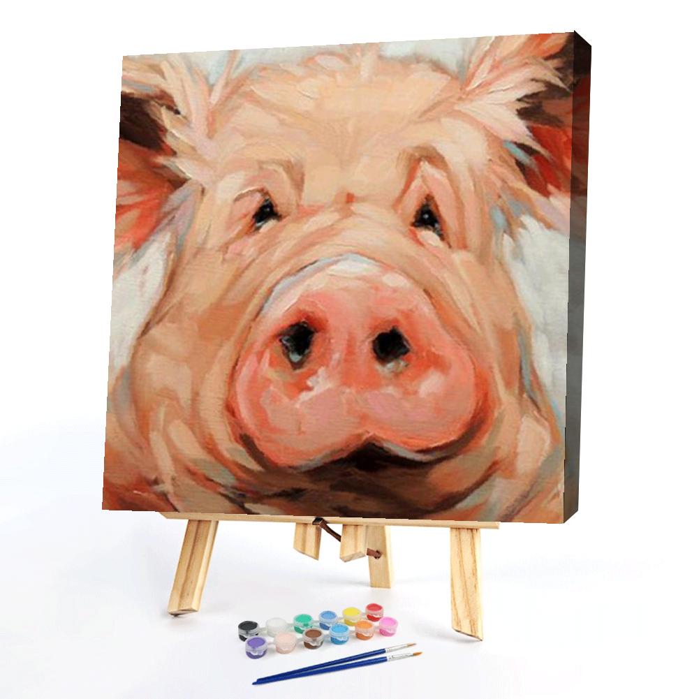 

40*40CM - Paint By Numbers - Pig, 501 Original