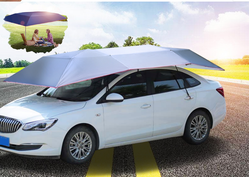 Portable Full Automatic Car Cover Umbrella Outdoor Car Tent Umbrella Roof Cover UV Protection Kits Sun Shade With Remote Control