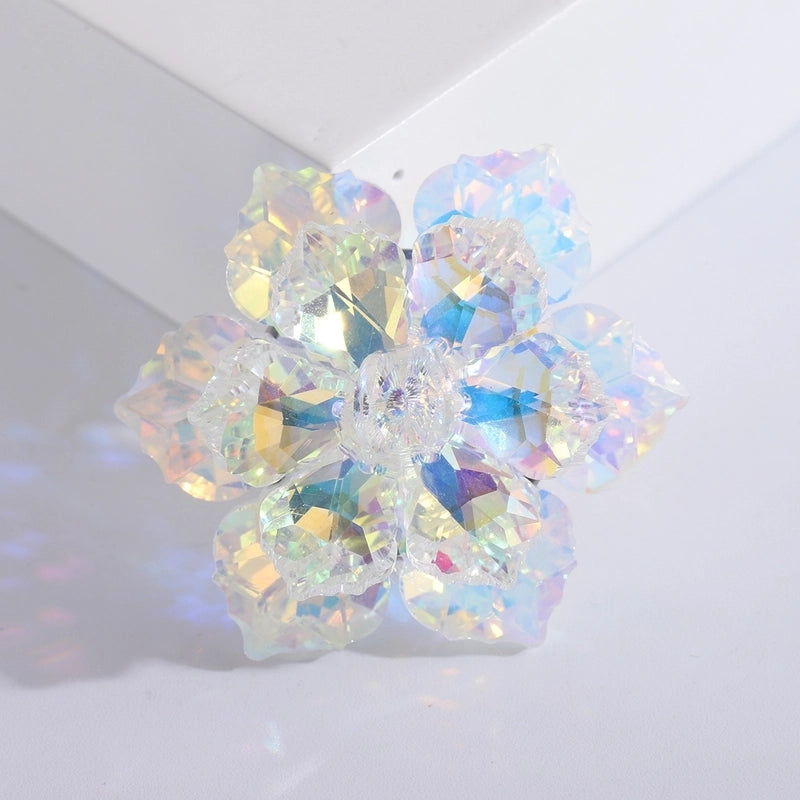 Sweet Pin Flower Alloy Inlay Artificial Crystal Women’s Brooches