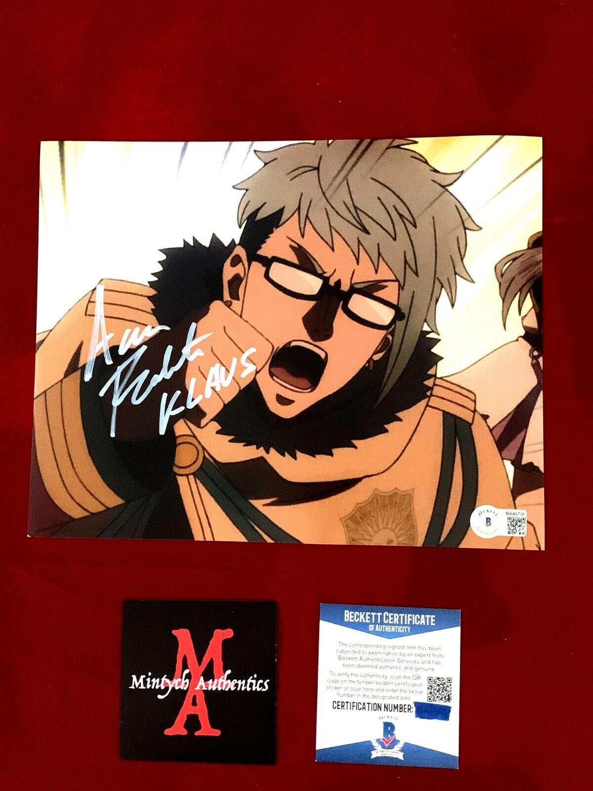 AARON ROBERTS AUTOGRAPHED SIGNED 8x10 Photo Poster painting! BLACK CLOVER! BECKETT COA!