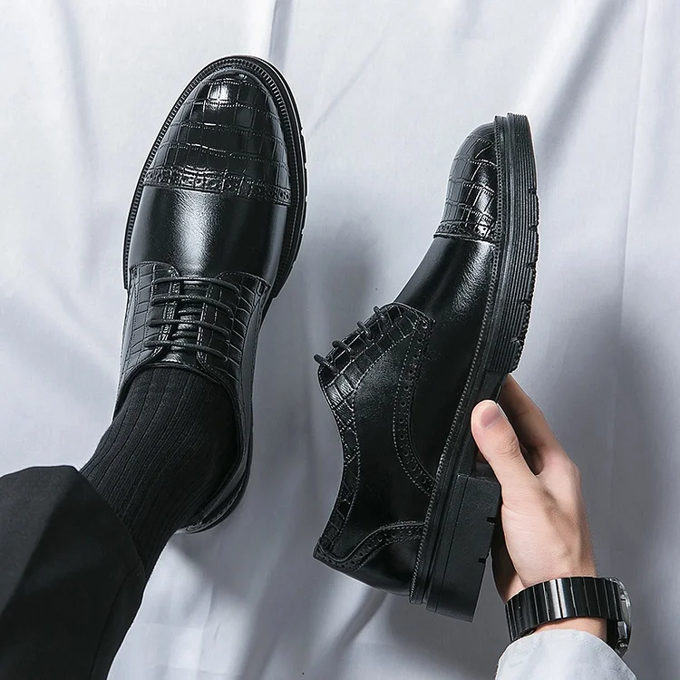 Demandernyc Business Formal Brown Leather Shoes Mens Fashion Casual Dress Shoes Classic Italian Formal Oxford Shoes For Men Zapatos Hombre