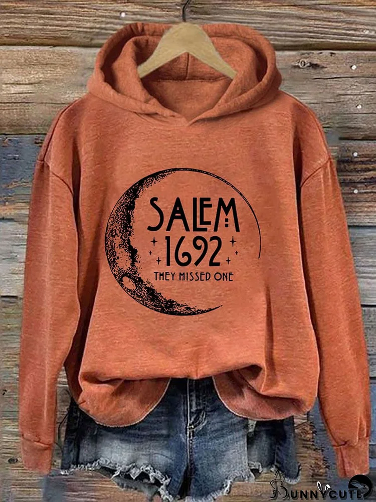 Women's Halloween Salem 1692 They Missed One Casual Hoodie