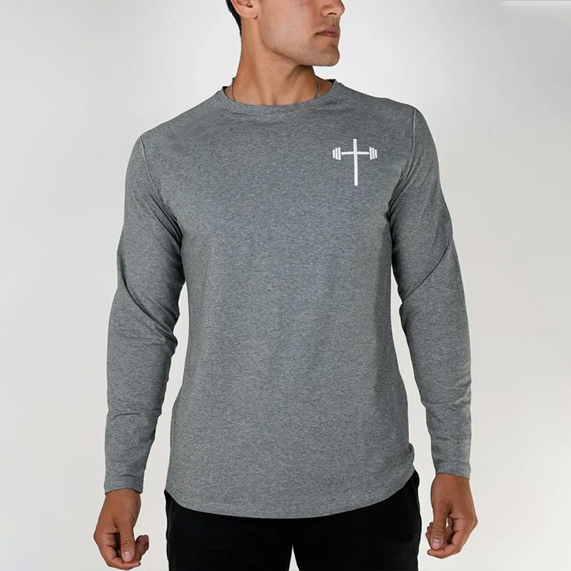 Men's Casual Cross Weightlifting Print T-shirt / Rvogue / Rvogue