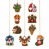9pcs DIY Double-Sided Rhinestone Acrylic Diamond Painting Christmas Tree Pendant(Christmas)