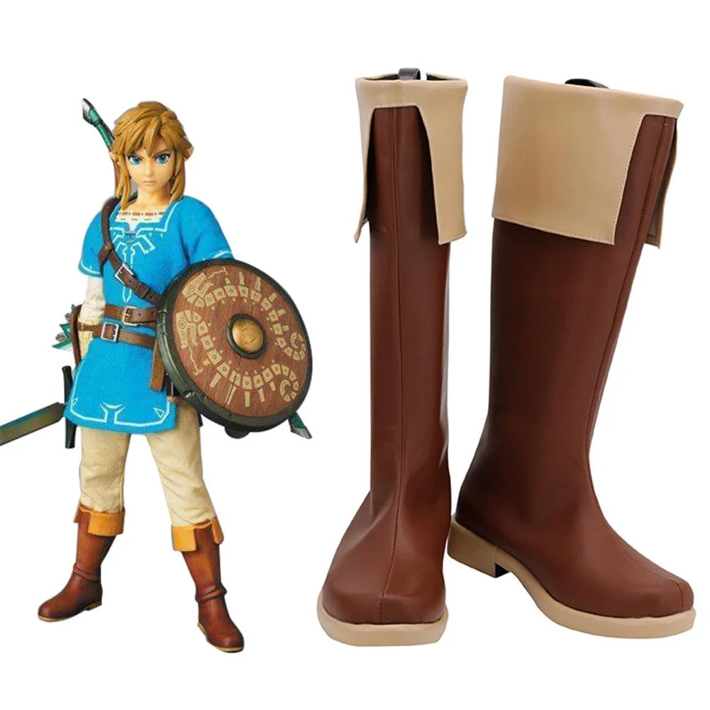 The Legend Of Zelda Breath Of The Wild Link Cosplay Shoes Halloween Boots
