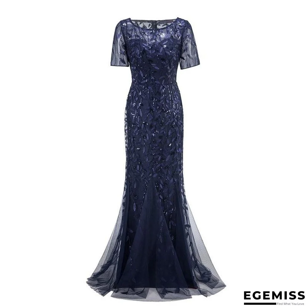 Banquet Host Evening Dress Fishtail Dress Woman Black Dresses | EGEMISS