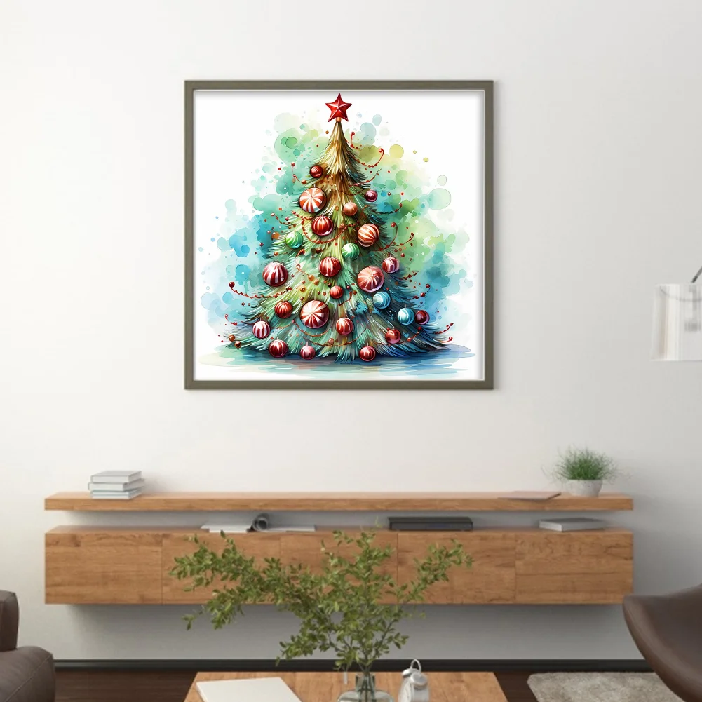 DIY Stamped Cross Stitch 11CT Full Embroidery 50*50cm - Christmas Tree