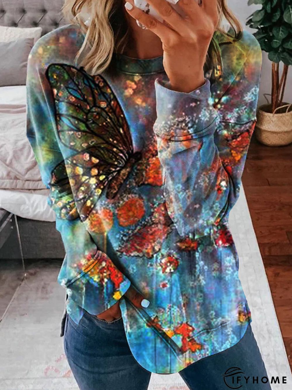 Casual Crew Neck Long Sleeve shirt & Tunic Top | IFYHOME