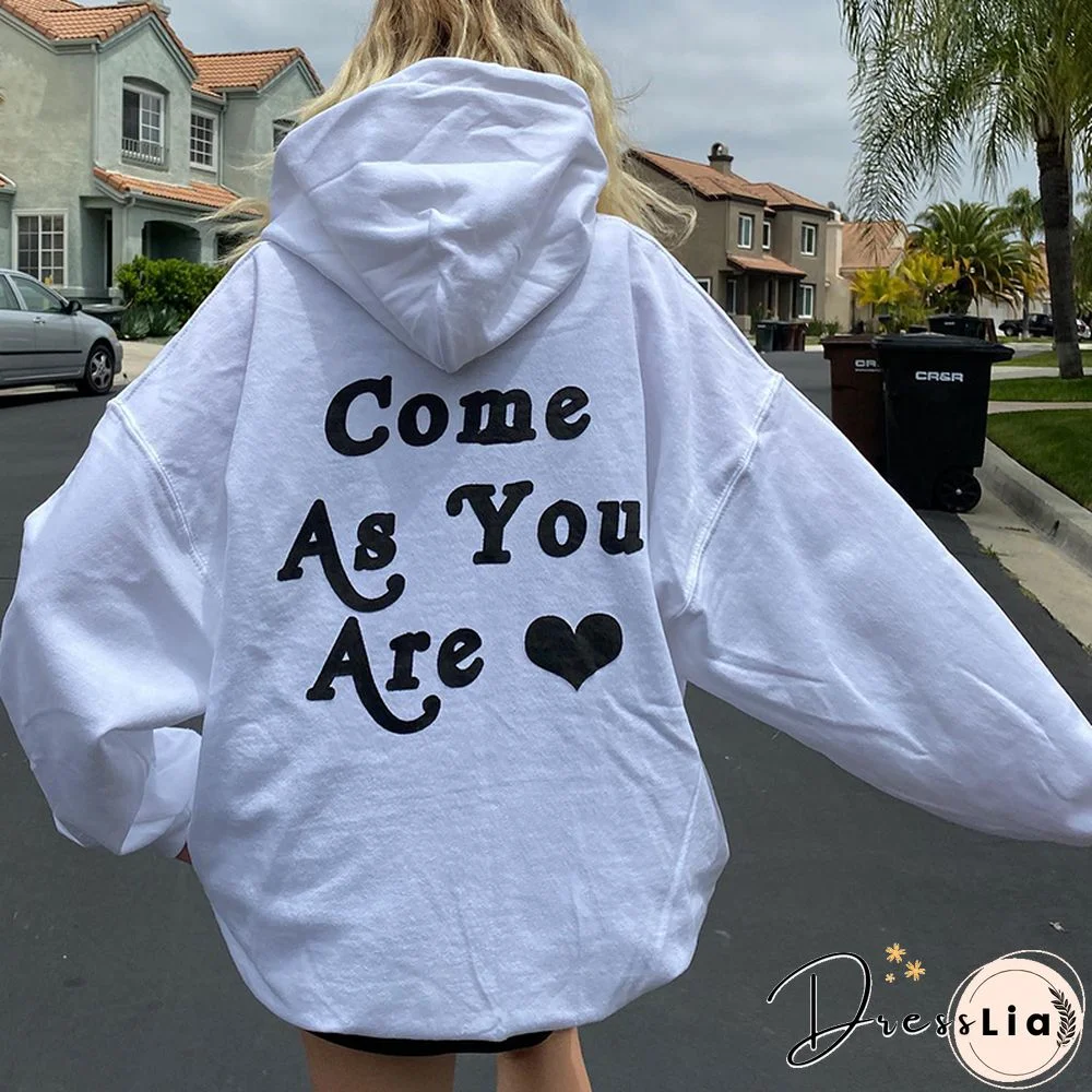 Come Us You Are Print Women's Hoodie