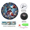  DIY Diamond Painting Clock Kits Diamond Art Wall Clock Decor (Snowman)