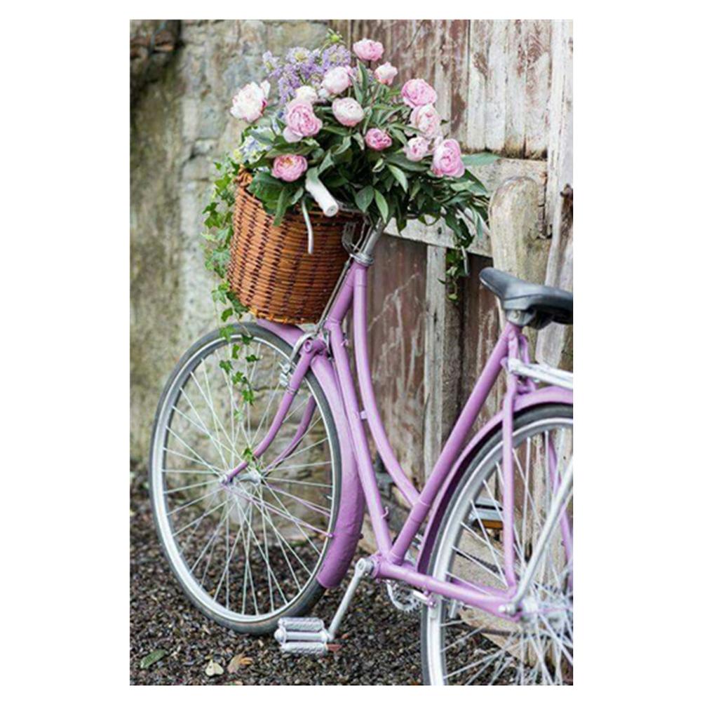 

40*30CM - Flowers Car - Round Drill Diamond Painting, 501 Original