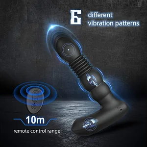 Telescopic Vibrator with Remote Control - Prostate Massager for Male and Female