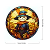 Pumpkin Scarecrow Glass Painting-Paint by Numbers Acrylic Painting 50*50CM