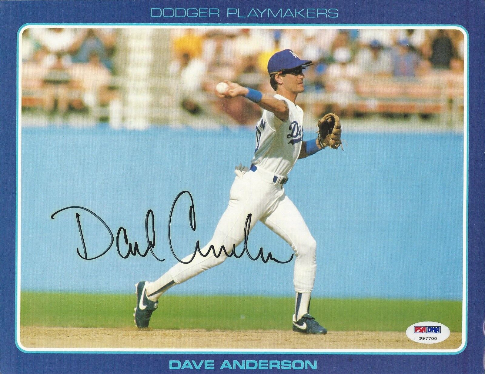 Dave Anderson Los Angeles Dodgers signed 8x10 Photo Poster painting PSA/DNA # P97700