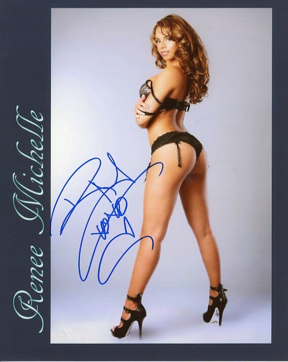 Renee Michelle autographed 8x10 WWE Impact AEW Stiletto #4