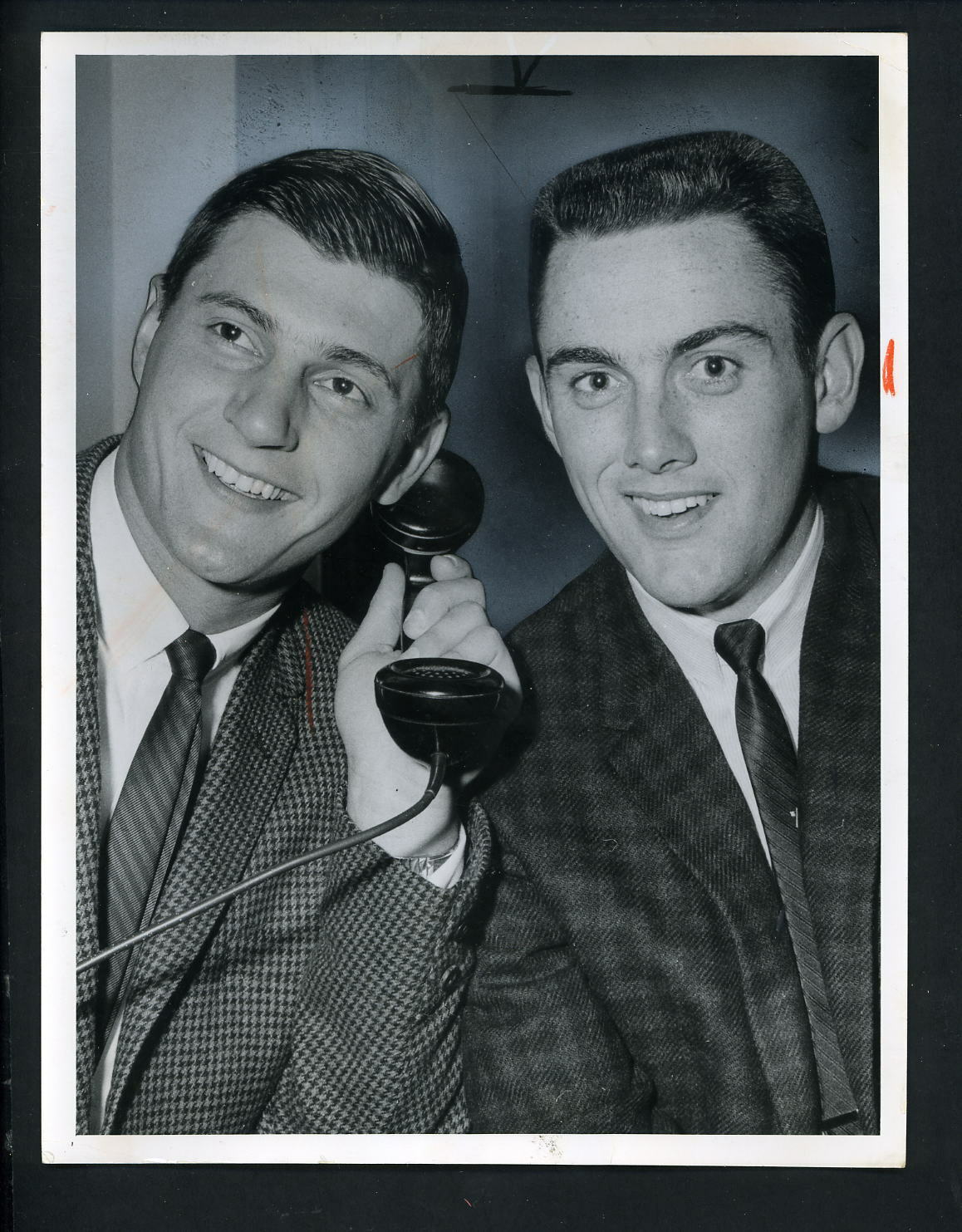 Carl Yastrzemski & Chuck Schilling 1962 Press Photo Poster painting Boston Red Sox