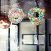 2pcs Easter Egg Wreath Diamond Painting Double-sided Crystal Window Suncatcher Craft Set Birthday Gifts Home Garden Decor Hanging Kit