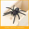 Wooden Box Spider Prank Practical Joke Trick Scare Toy Box Funny Kids Spider Gag