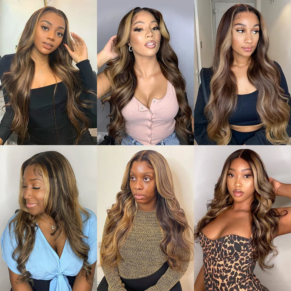 Jewtribute Hair®| Body Wave Lace Wig Brown Wigs 