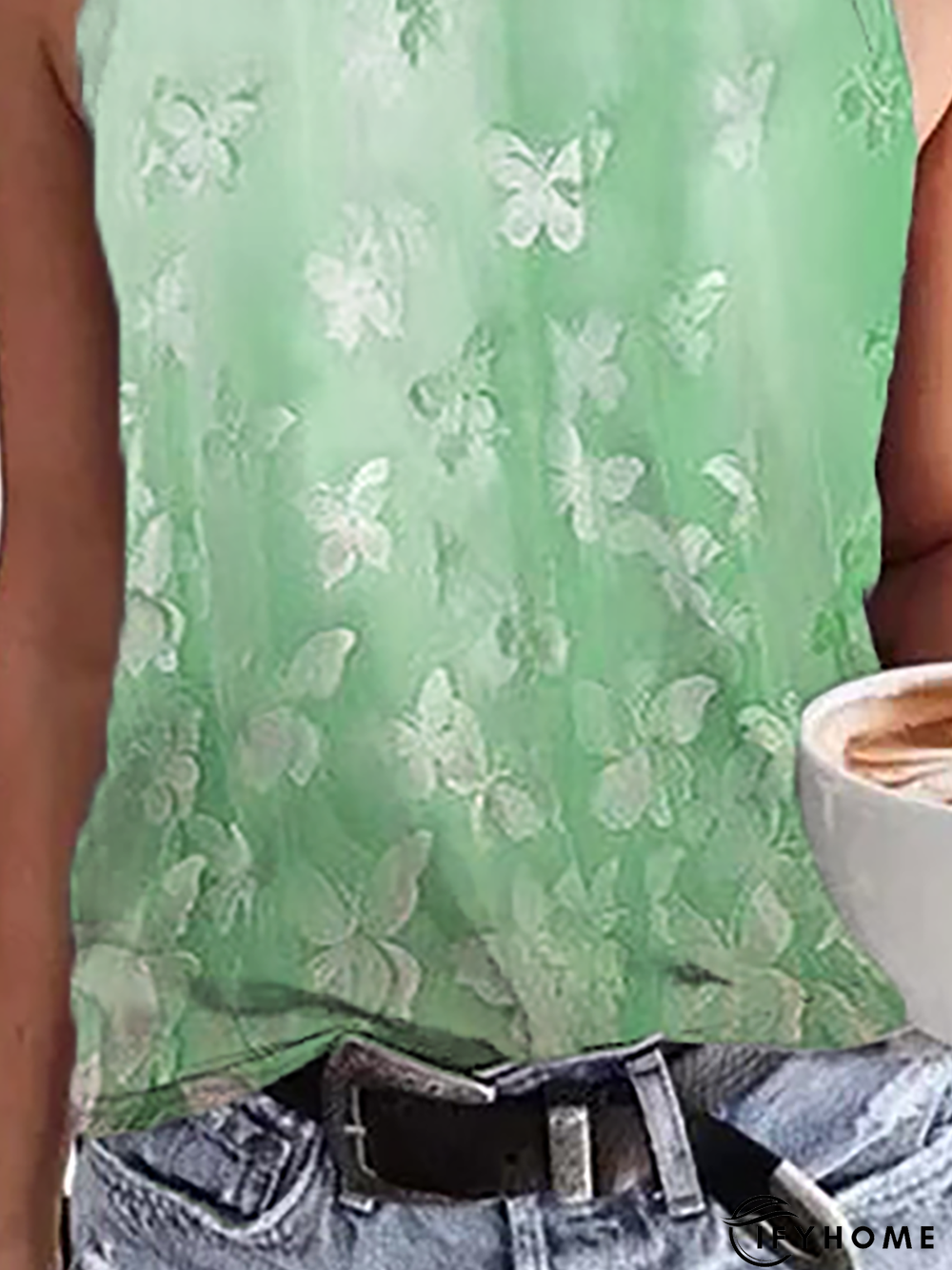 Floral Sleeveless Mesh Top | IFYHOME