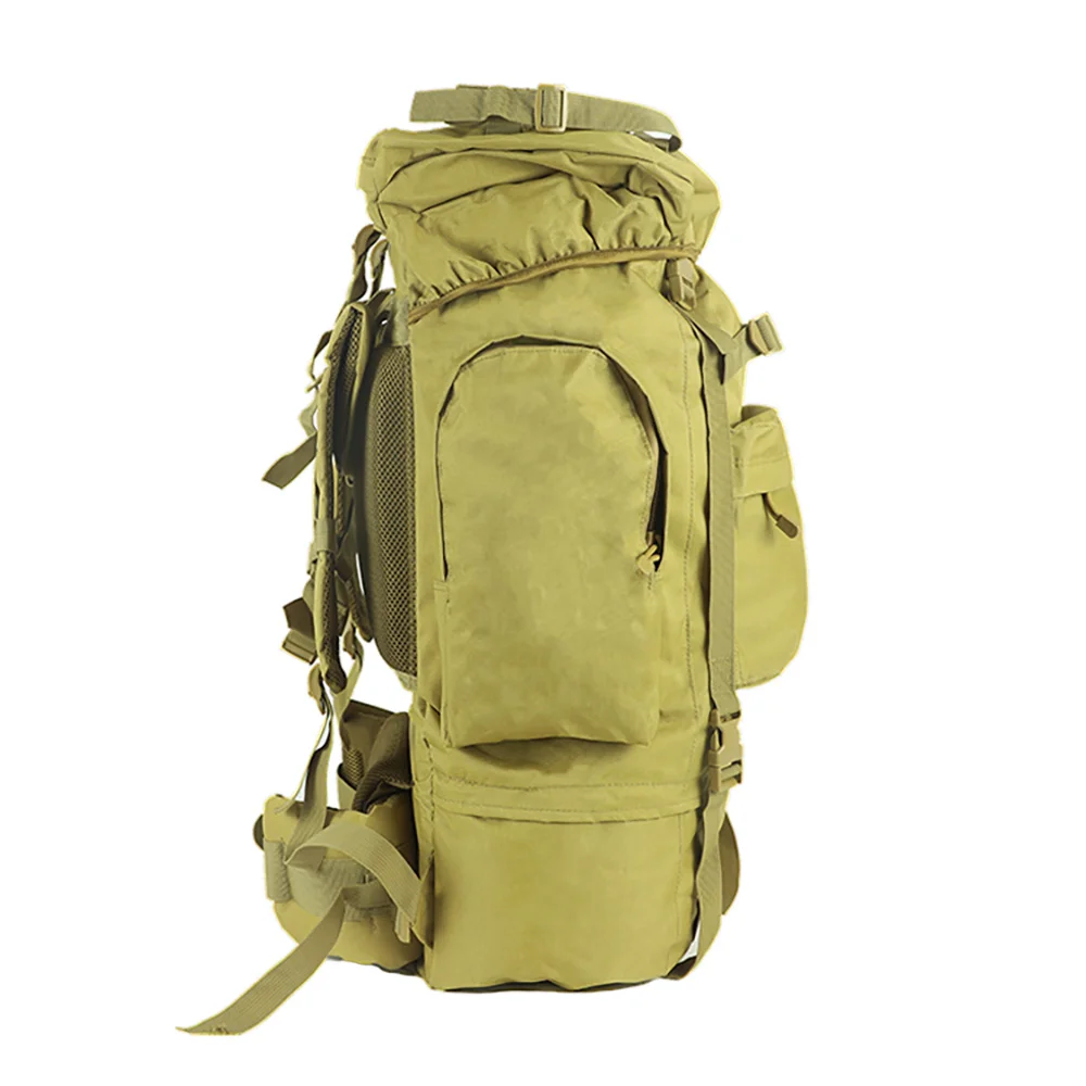 ohhunt® 65L mountaineering bag large capacity outdoor backpack professional hiking mountaineering bag rain cover khaki