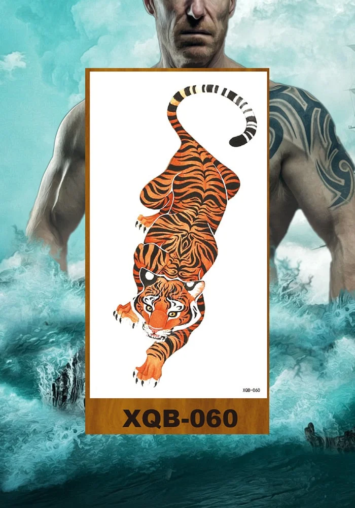 Waterproof Temporary Tattoo Sticker Hipster Tattoo Man Woman Tattoo Body Tattoo Art Tatuajes Big Tiger Lion Wolf Rose Arm Tatto