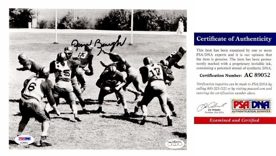 Sammy Baugh Signed Washington Redskins Photo Poster painting - Deceased - JSA sticker - PSA/DNA