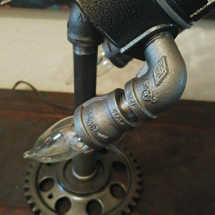 3D Steampunk Space Shuttle Rocket Night Light LED Table Desk Lamp Room