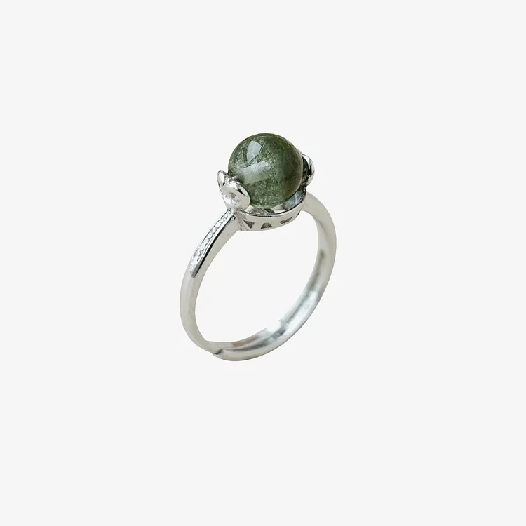 Drive Away Your Anxiety Emerald Bead Ring