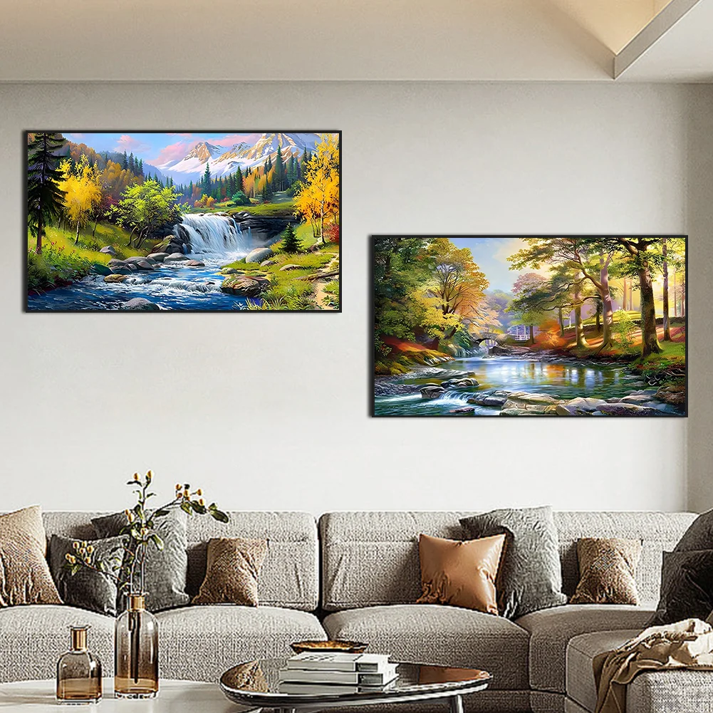 2pcs Diamond Painting - Full Round Drill - Landscape(Canvas|70*40cm)