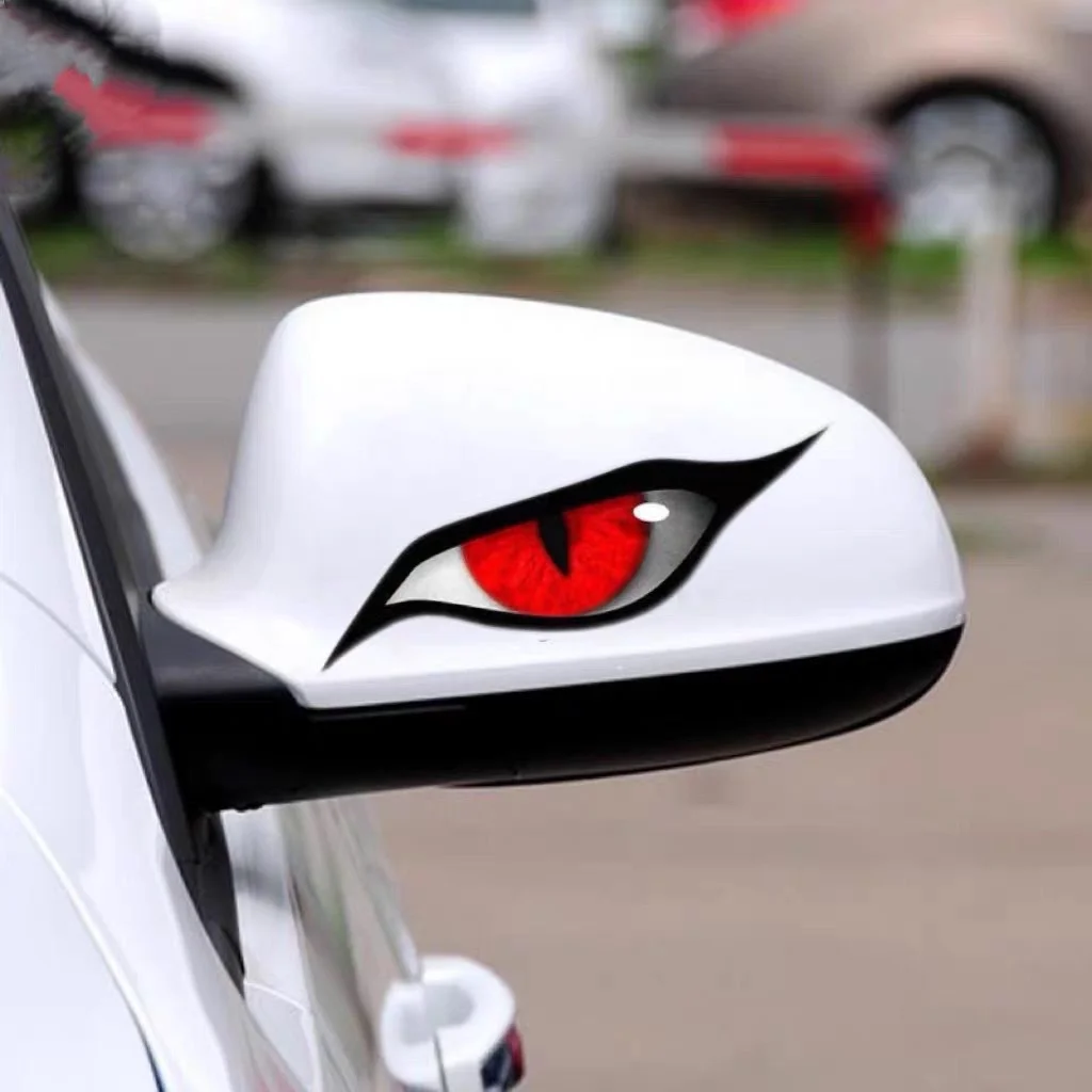 Car modification rearview mirror beast eye sticker