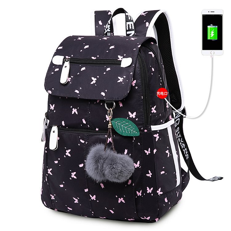 Women's casual printed backpack