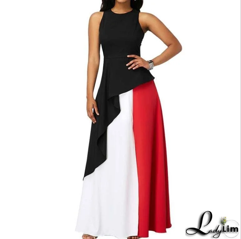 Oversize Color Blocking Dress
