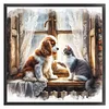 Dog Cat-11CT Stamped Cross Stitch 40*40cm/15.75*15.75in tapestrymarket