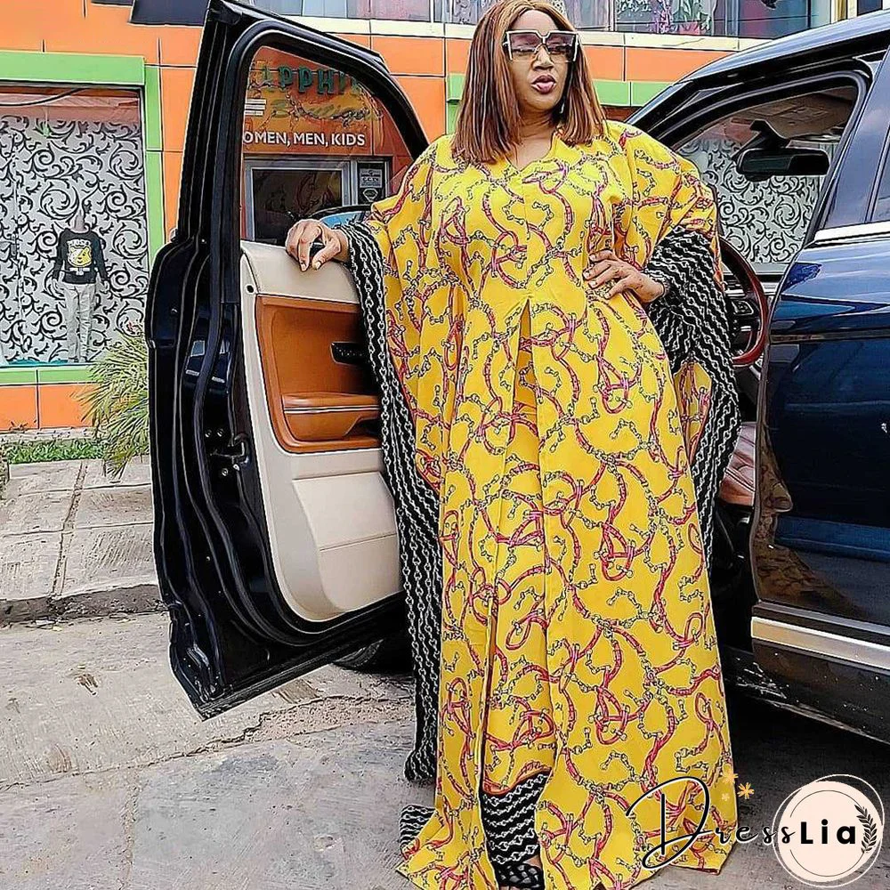 Summer African ClothesFor Women Two Piece Set Dashiki Fashion Long Dress Sets Pants Suits Outfits Party Dresses Plus Size