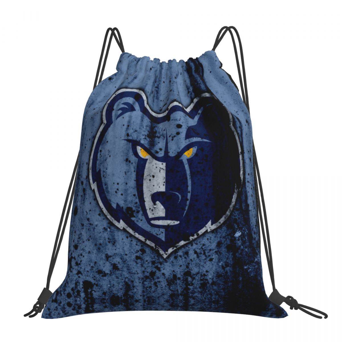 Memphis Grizzlies Grunge NBA Basketball Club Waterproof Adjustable Lightweight Gym Drawstring Bag
