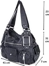 Damen Handtasche Gro&szlig;e Schultertasche PU Leder Henkeltasche Frauen Weiches Hobo Tasche Umh&auml;ngetasche f&uuml;r Reisen Schule Shopping M&auml;dchen