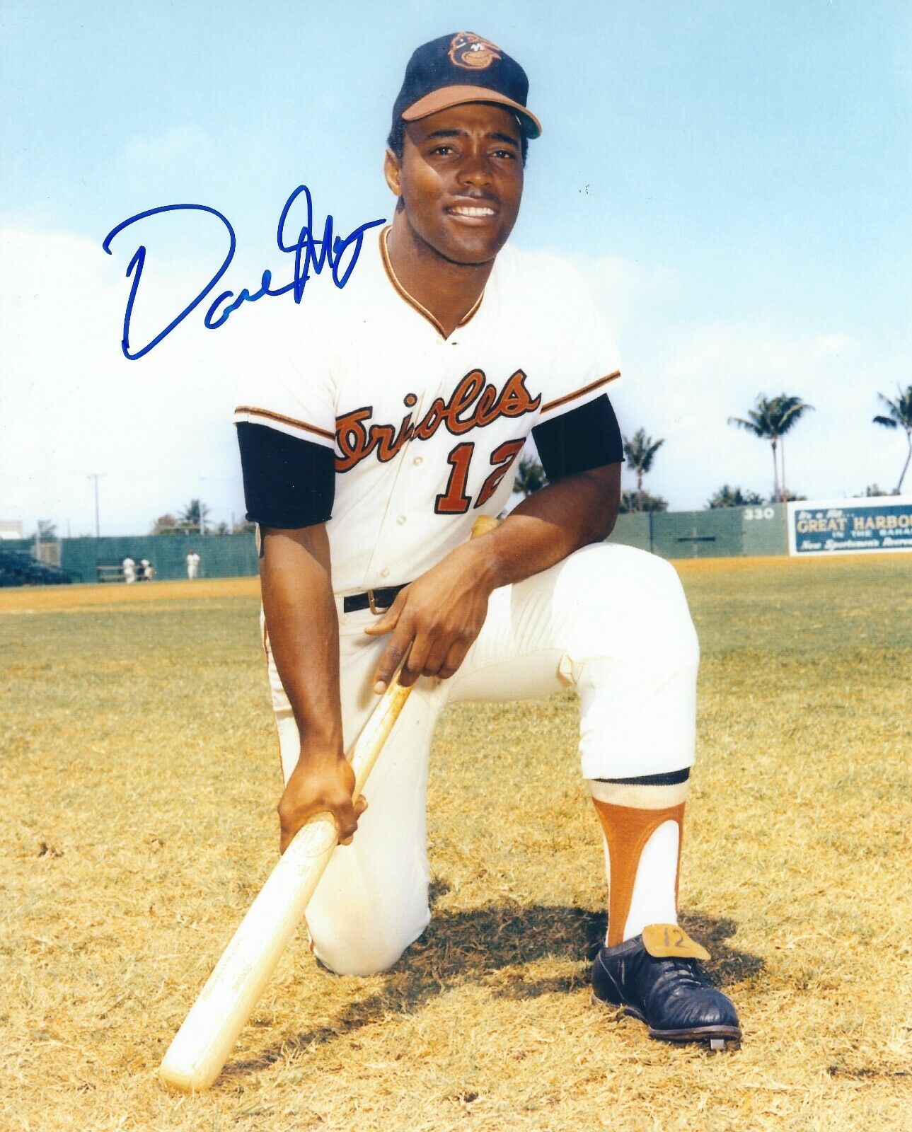 Autographed 8x10 DAVE MAY Baltimore Orioles Photo Poster painting - COA