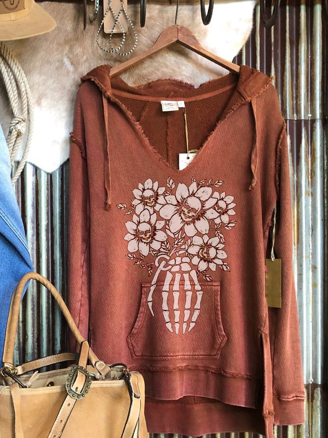 Casual Halloween Long Sleeve Hoodie